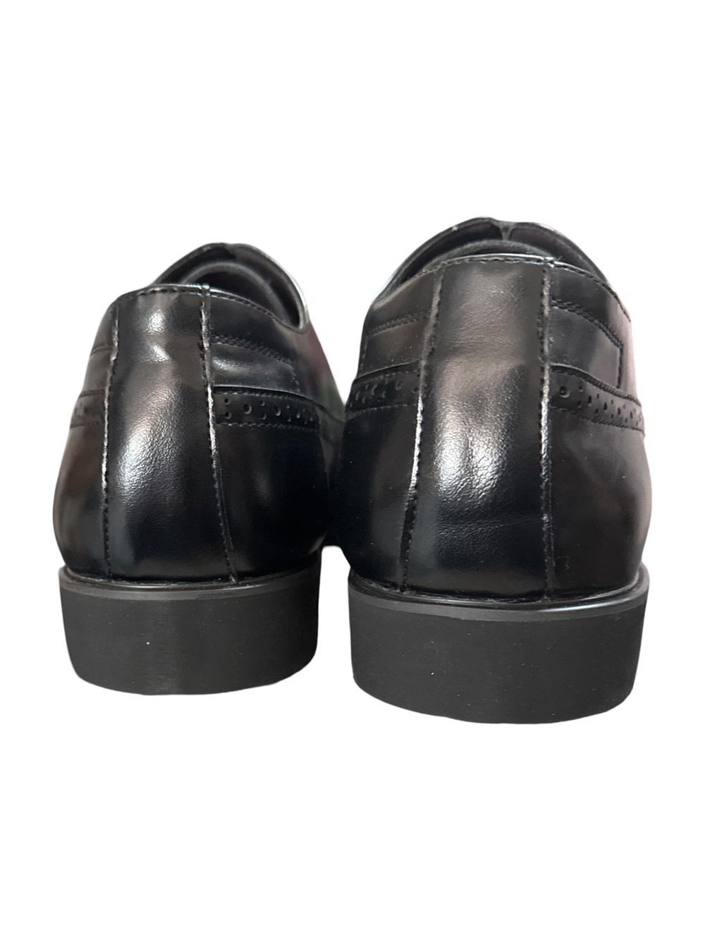 Classic Men’s Black Leather Cap-Toe Oxfords - Picture 6 of 9
